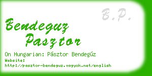bendeguz pasztor business card
