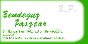 bendeguz pasztor business card